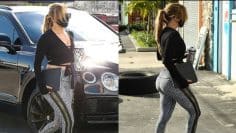 Jennifer Lopez dressed under her Bentley when she visited a gym in Miami, without Ben Affleck